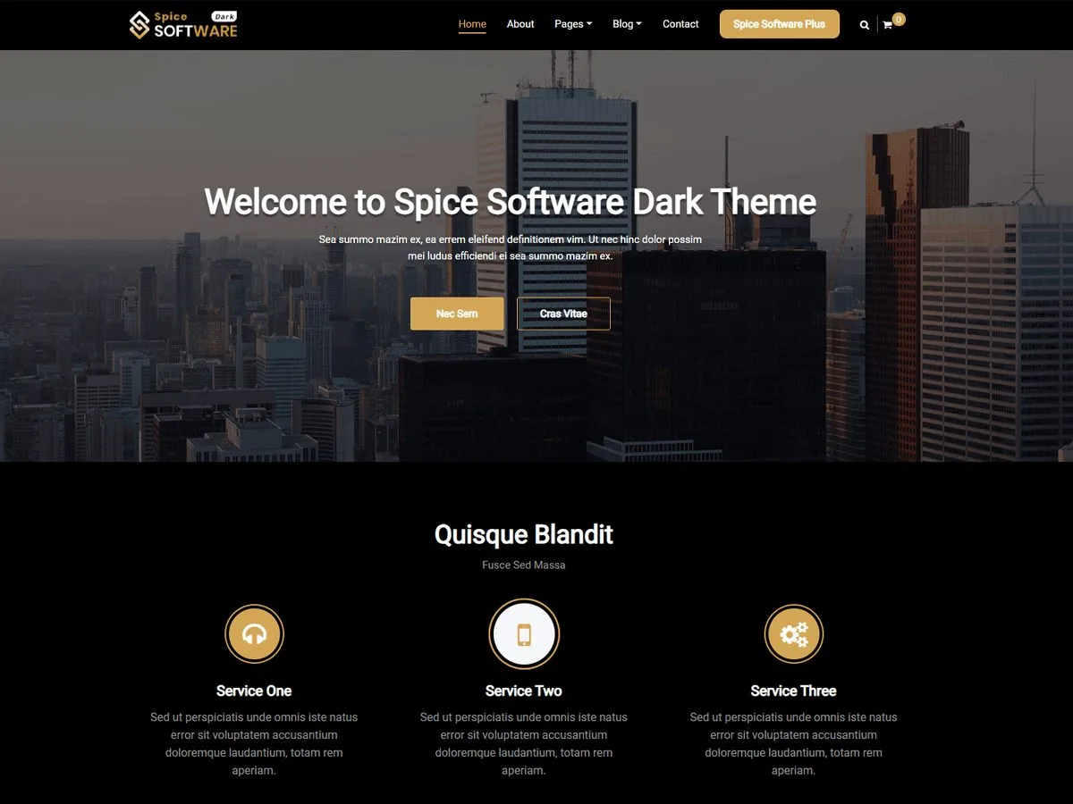 Spice Software Dark theme